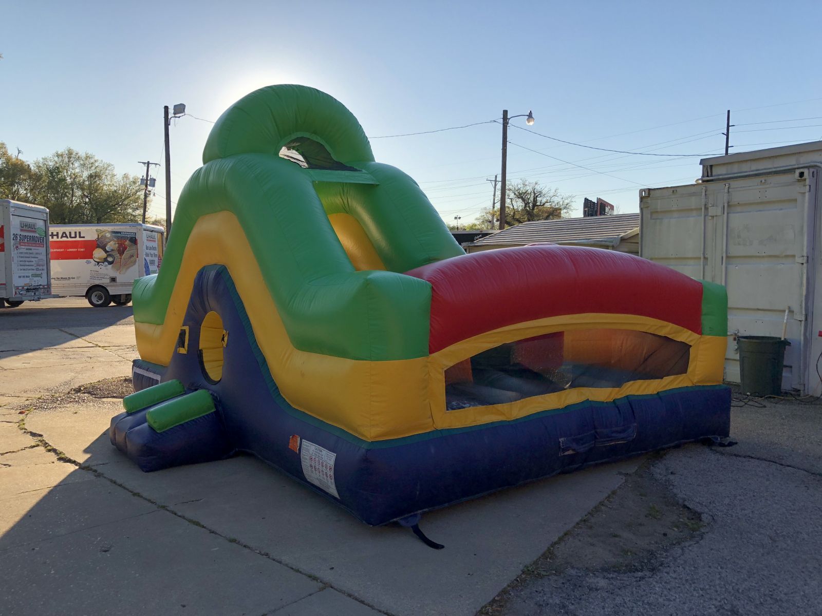 multicolor toddler obstacle course bounce house for rent