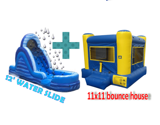 Package: 12' WATER Slide & 11x11 Bounce House