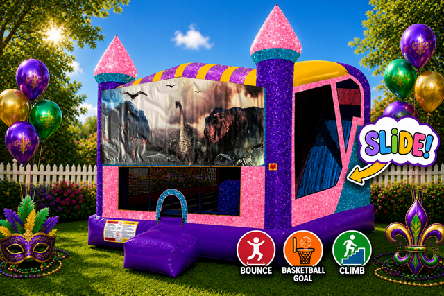 Dinosaurs 2 4in1 Combo Bouncer Pink Dinosaurs 2 4in1 Combo Bouncer Pink