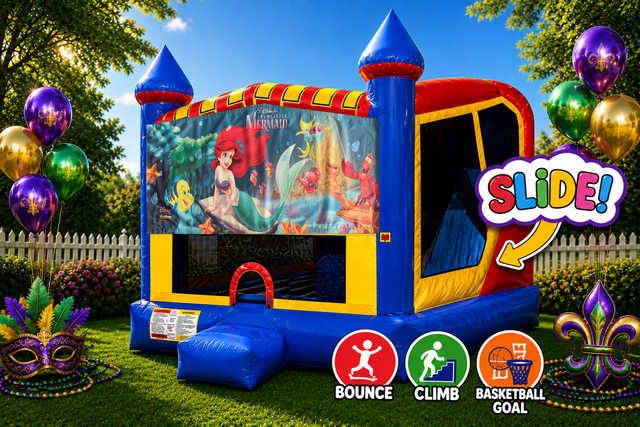 Little Mermaid 4in1 Inflatable Bounce House Combo Little Mermaid 4in1 Inflatable Bounce House Combo
