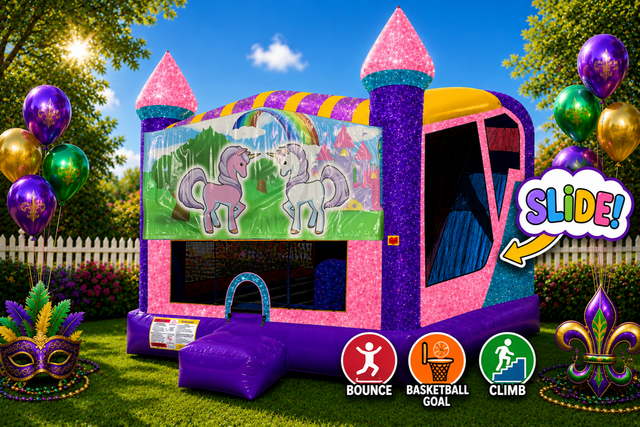 Unicorn Friends 4in1 Combo Bouncer Pink Unicorn Friends 4in1 Combo Bouncer Pink