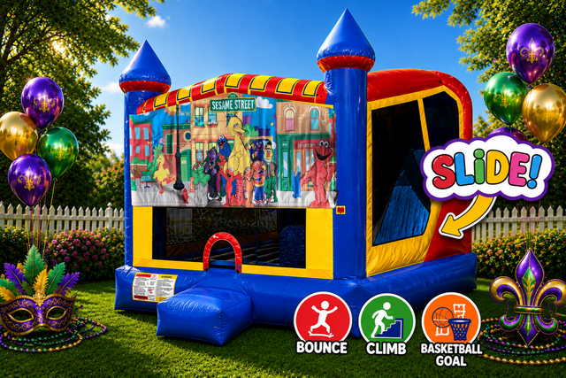 Sesame Street 4in1 Inflatable Bounce House Combo Sesame Street 4in1 Inflatable Bounce House Combo