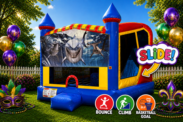 Shark 4in1 Inflatable Bounce House Combo Shark 4in1 Inflatable Bounce House Combo