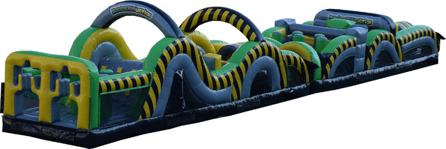 65 Ft. Radical Run Caution Obstacle Course Interactive(35 ft. Obstacle & 7 Element Obstacle) 65 Ft. Radical Run Caution Obstacle Course Interactive(35 ft. Obstacle & 7 Element Obstacle)