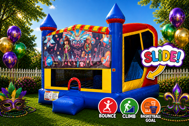 Its A Girl Thing 4in1 Inflatable Bounce House Combo Its A Girl Thing 4in1 Inflatable Bounce House Combo