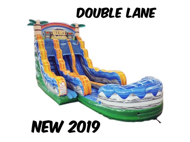 18 Ft. Tiki Plunge Water Slide double lane 18 Ft. Tiki Plunge Water Slide double lane