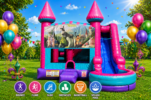 Shrek Inflatable Pink Combo 7in1 Shrek Inflatable Pink Combo 7in1