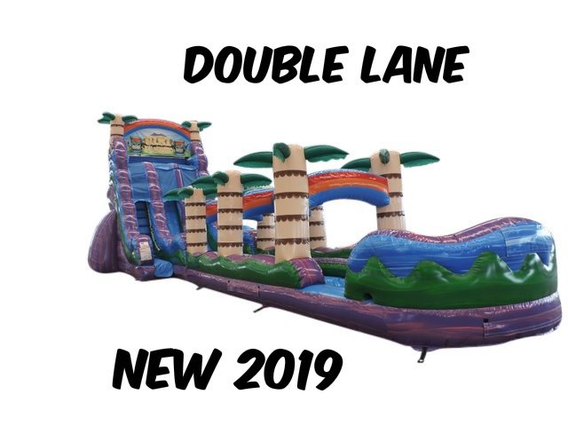 22 Ft. Double Lane Purple hurricane Slide with Slip and Slide 22 Ft. Double Lane Purple hurricane Slide with Slip and Slide