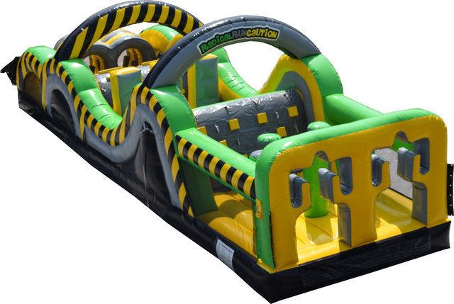 35 Ft. Radical Run Caution Obstacle Course Interactive 35 Ft. Radical Run Caution Obstacle Course Interactive