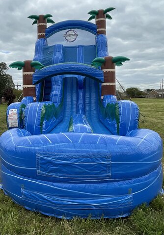 22 Ft. Blue Hurricane Double lane water slide 22 Ft. Blue Hurricane Double lane water slide