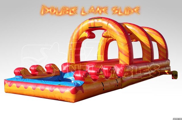 36 Ft Double Lane Slip and Slide Water Slide with pool 36 Ft Double Lane Slip and Slide Water Slide with pool