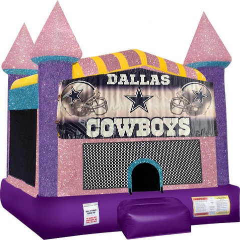Dallas Cowboys Inflatable bounce house with Basketball Goal Pink
