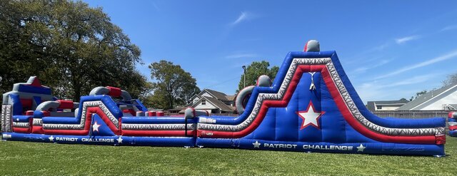 74 Ft Patriot Challenge Obstacle course with warp wall 74 Ft Patriot Challenge Obstacle course with warp wall