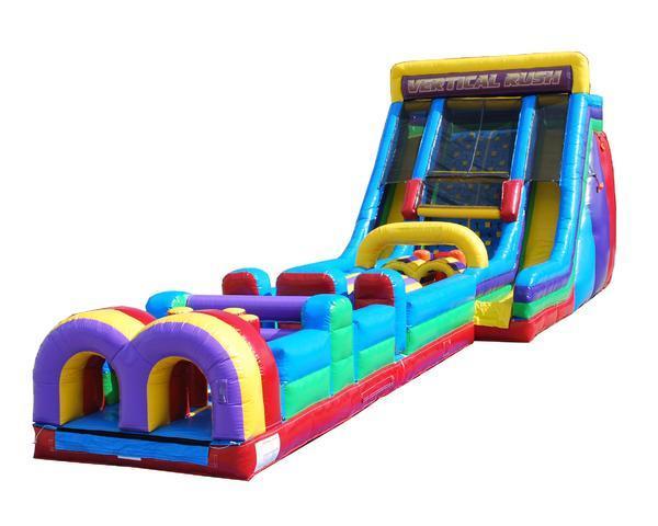 60 ft. Obstacle course 20 ft. tall Vertical rush with 30 ft. 60 ft. Obstacle course 20 ft. tall Vertical rush with 30 ft.