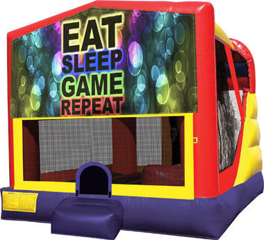 Eat, Sleep, Play Games 4in1 Inflatable Bounce House Combo