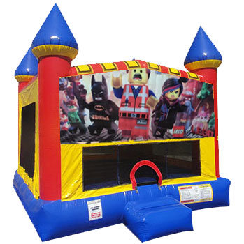 LEGOs Inflatable bounce house with Basketball Goal