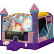 Unicorns 4in1 Combo Bouncer Pink
