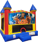 Brother Bear Inflatable bounce house with Basketball Goal 