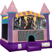 Call of Duty Inflatable bounce house with Basketball Goal Pink