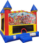 Candyland Bounce house with Basketball Goal
