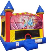 Cinderella Inflatable bounce house with Basketball Goal