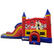 Dalmatians 101 Double Lane Dry Slide with Bounce House
