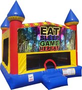Play Games Bounce House with Basketball Goal