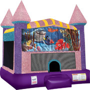 Finding Nemo Inflatable bounce house with Basketball Goal Pink