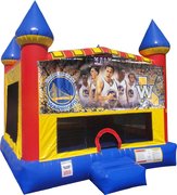 Golden State Warriors Inflatable bounce house with Basketball Goal
