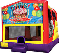 Happy Birthday Cake 4in1 Bounce House Combo