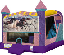 Horses 4in1 Combo Bouncer Pink
