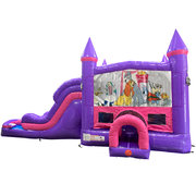 Lady and the Tramp Dream Double Lane Wet/Dry Slide with Bounce House