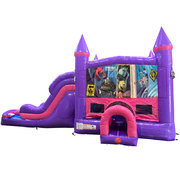 Monsters Inc Dream Double Lane Wet/dDry Slide with Bounce House