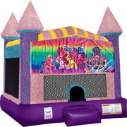 My Little Pony Inflatable bounce house with Basketball Goal Pink