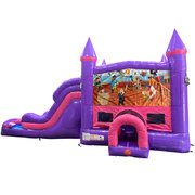 Pirates Dream Double Lane Wet/Dry Slide with Bounce House