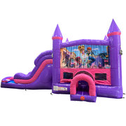 Shimmer and Shine Dream Double Lane Wet/Dry Slide with Bounce House