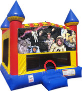 Space Kids Inflatable bounce house with Basketball Goal