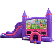 Spongebob Dream Double Lane Wet/Dry Slide with Bounce House