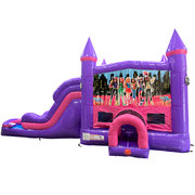 Super Girls Dream Double Lane Wet/Dry Slide with Bounce House Combo