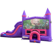 Zombies 2 Dream Double Lane Wet/Dry Slide with Bounce House