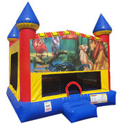 Lion King Inflatable bounce house with Basketball Goal