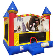 Secret Life of Pets Inflatable bounce house with Basketball Goal