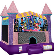 Rock Stars Inflatable bounce house with Basketball Goal Pink