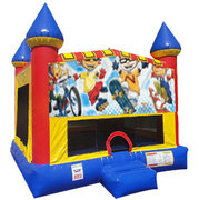 Rocket Power Inflatable bounce house with Basketball Goal