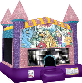 Scooby Doo Inflatable bounce house with Basketball Goal Pink