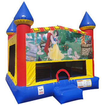 Snow White Inflatable bounce house with Basketball Goal