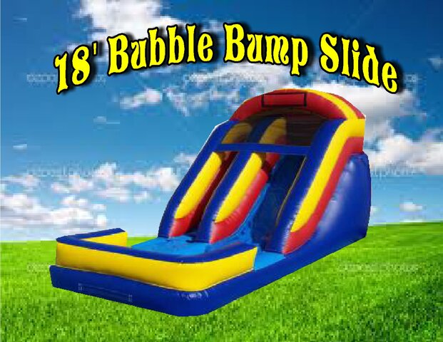 18' Multi-Color Bubble Bump Slide