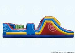32 Ft Obstacle Course with Dual Slide 