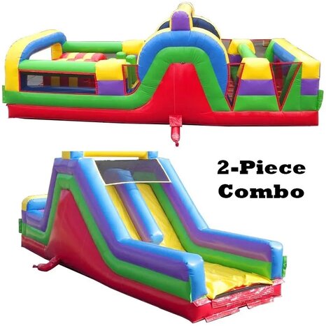 60' Fun Times Dual Lane Obstacle Course (Dry) 60' Fun Times Dual Lane Obstacle Course (Dry)