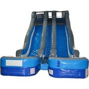 Blue and White Double Water Slide - 24' Blue and White Double Water Slide - 24'